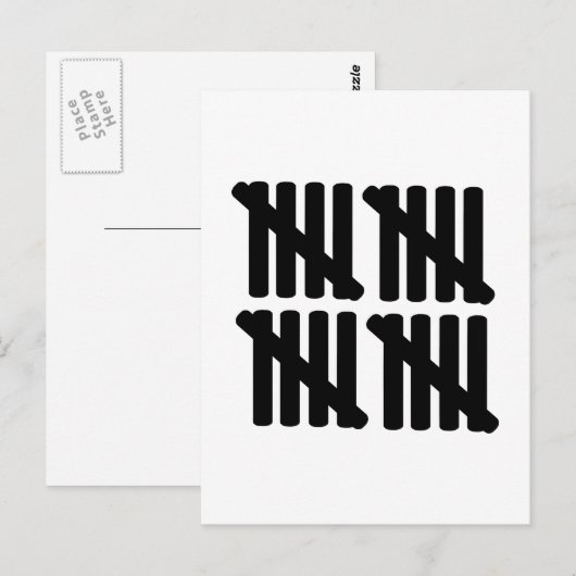 twintigste verjaardag briefkaart (Voorkant / Achterkant)