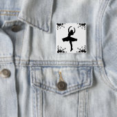 Twirl Dancer Vierkante Button 5,1 Cm (In situ)