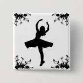 Twirl Dancer Vierkante Button 5,1 Cm (Voorkant)