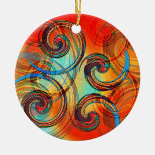 Twirl Keramisch Ornament (Voorkant)