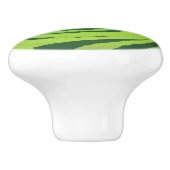 Twirl Me Green Pattern Keramische Knop (Zijkant)