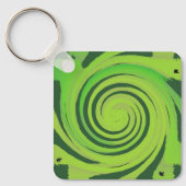 Twirl Me Green Pattern Sleutelhanger (Voorkant)
