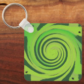 Twirl Me Green Pattern Sleutelhanger (Voorkant)