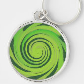 Twirl Me Green Pattern Sleutelhanger (Voorkant)