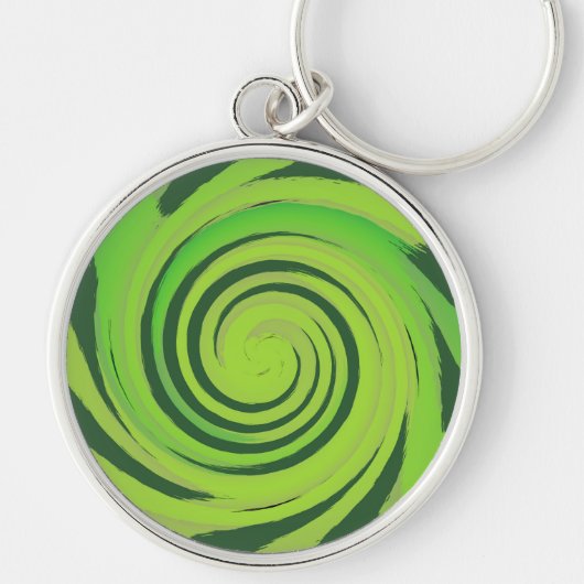 Twirl Me Green Pattern Sleutelhanger (Voorkant)