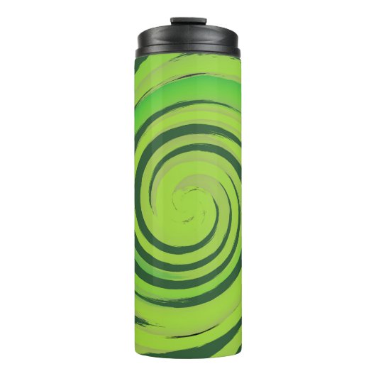 Twirl Me Green Pattern Thermosbeker (Voorkant)