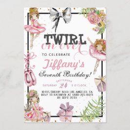 Twirl on Over Ballerina Birthday Kaart