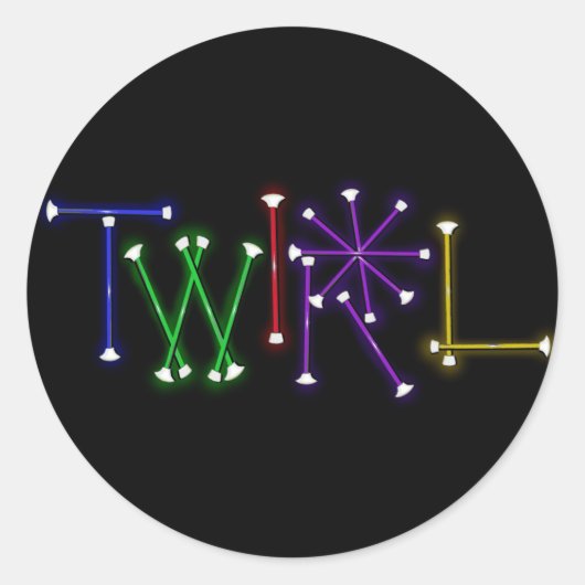 Twirl Ronde Sticker (Voorkant)