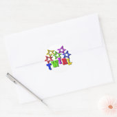 Twirl Stars Ronde Sticker (Envelop)