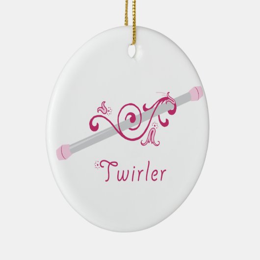 Twirler Baton Keramisch Ornament (Rechts)