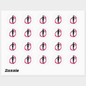 TWIRLER ZWIRL PINK/ZWART RONDE STICKER (Vel)