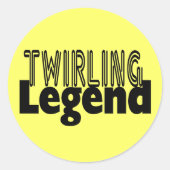 Twirling Legend Ronde Sticker (Voorkant)