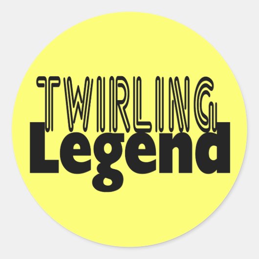 Twirling Legend Ronde Sticker (Voorkant)