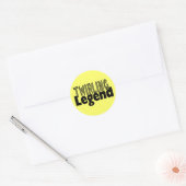 Twirling Legend Ronde Sticker (Envelop)