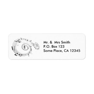 Twirling Musical Notes Etiket