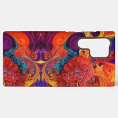 Twirling van Fiery Red Hydrangea Persimmon Samsung Galaxy Hoesje (Achterkant horizontaal)