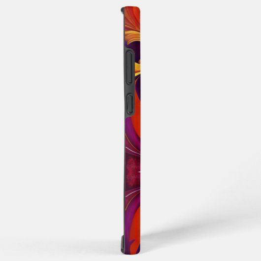 Twirling van Fiery Red Hydrangea Persimmon Samsung Galaxy Hoesje (Rechterkant)