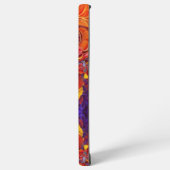 Twirling van Fiery Red Hydrangea Persimmon Samsung Galaxy Hoesje (Linkerkant)