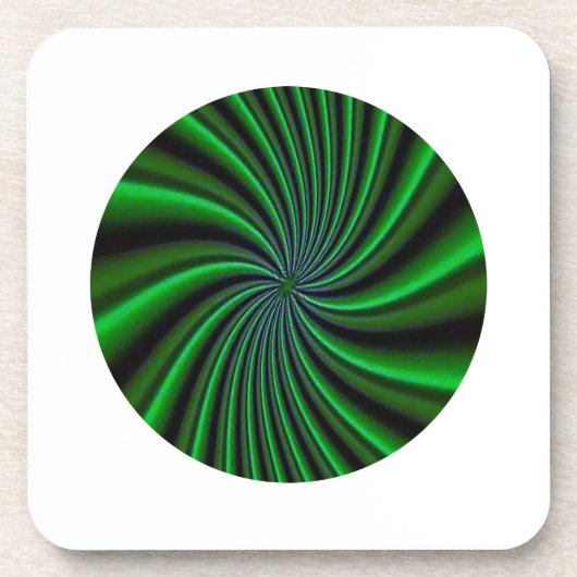 Twirly Green Design Bier Onderzetter (Voorkant)