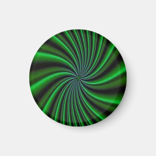 Twirly Green Design Magneet (Voorkant)