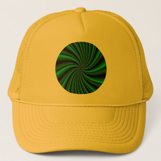 Twirly Green Design Trucker Pet (Voorkant)