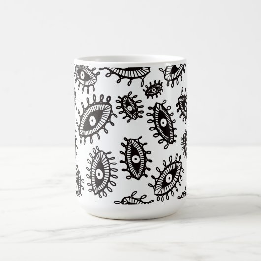 Twirly ogen wit koffiemok (Center)