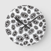 Twirly ogen wit ronde klok (Voorkant)