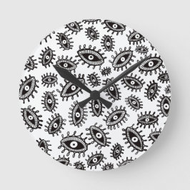 Twirly ogen wit ronde klok