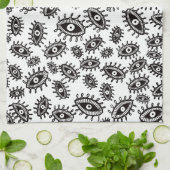 Twirly ogen wit theedoek (Gevouwen)