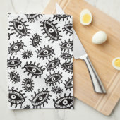 Twirly ogen wit theedoek (Quarter Fold)