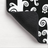 Twirly Stalks - zwart Muismat (Hoek)