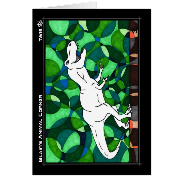 TWIS Art Card: Blair's Animal Corner T Rex (Voorkant)