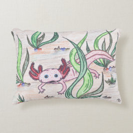 TWIS #blairsanimalhoek Axolotl Pillow Accent Kussen