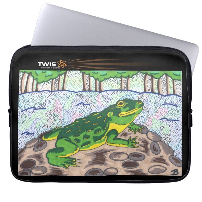 TWIS Goliath Frog-laptophoes Laptop Sleeve (Voorkant)
