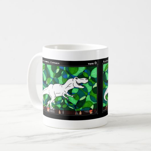 TWIS-Mok: Blair's Animal Corner T Rex Koffiemok (Voorkant links)