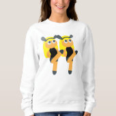 twist emoji womens sweatshirt (Voorkant)