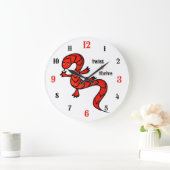 Twist & Thrive Red Lizard Wall Clock Grote Klok (Huis)