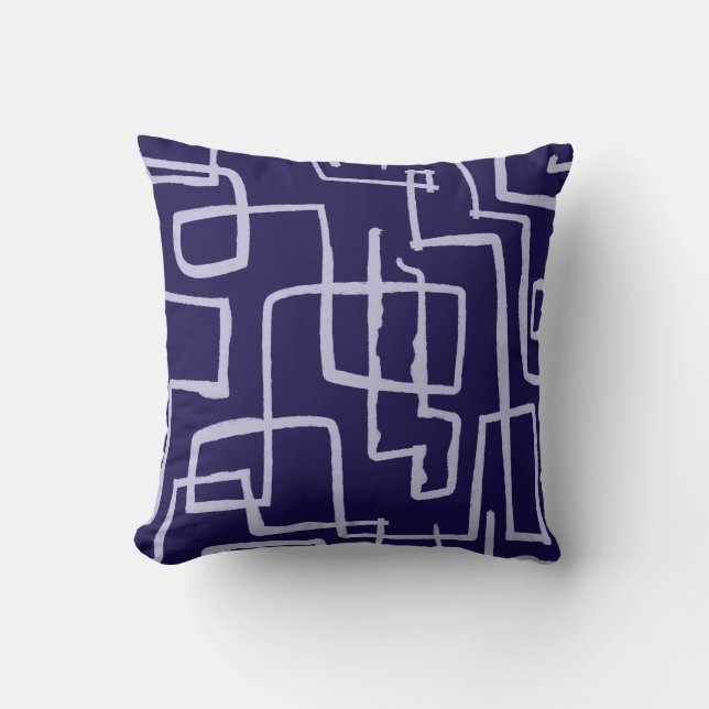 Twist & Turn Midnight Navy Worpillow Kussen (Voorkant)