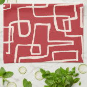 Twist & Turn Rood Wit Theedoek (Gevouwen)