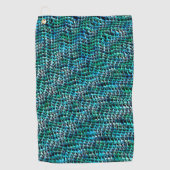 Twisted and wavy burlap sack mesh, cyaans groen golfhanddoek (Voorkant)