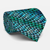 Twisted and wavy burlap sack mesh, cyaans groen stropdas (Opgerold)