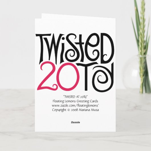 Twisted bij 20ty Kaart (Achterkant)
