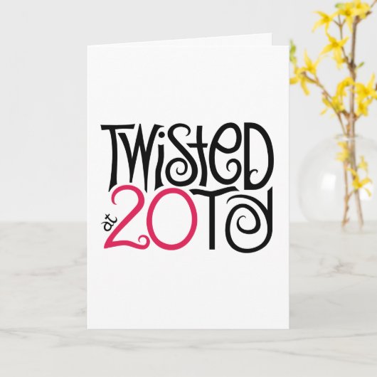 Twisted bij 20ty Kaart (Gele Bloem)