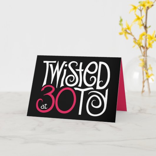 Twisted bij 30 Black Kaart (Gele Bloem)