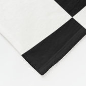 Twisted Black and White Checkered Square Pattern Fleece Deken (Hoek)