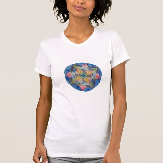 Twisted Blue Mandala Schilder Women's T-Shirt (Voorkant)