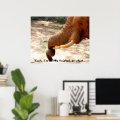 Twisted boomstam Elephant Poster (Thuiskantoor)