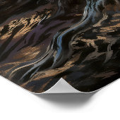 Twisted Bossen - Creepy Natuur Illustration Style Poster (Hoek)