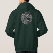 Twisted Checkers door Kenneth Yoncich Hoodie (Achterkant)