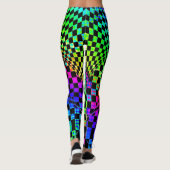 Twisted Checkers Multi by Kenneth Yoncich Leggings (Achterkant)